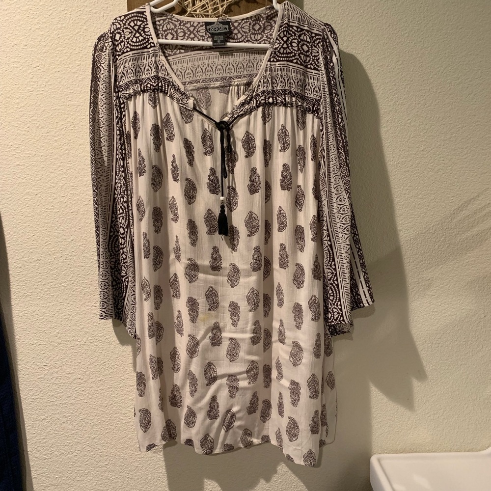 Light-weight Mini quarter sleeve Beach cover up